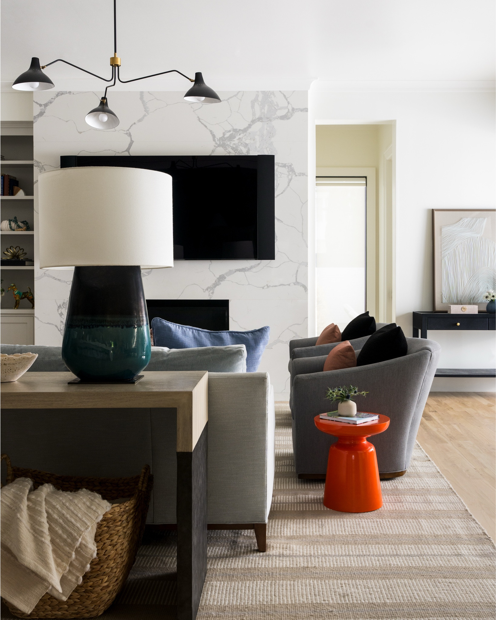 No pumpkins? No problem! A little pop of orange (like this modern side table) goes a long way 😉🧡 We love a subtle Halloween decor moment  

#LTKSeasonal #LTKHome #LTKHalloween