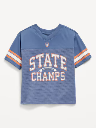 Oversized Mesh Graphic Football T-Shirt for Toddler Boys | Old Navy | Old Navy (US)