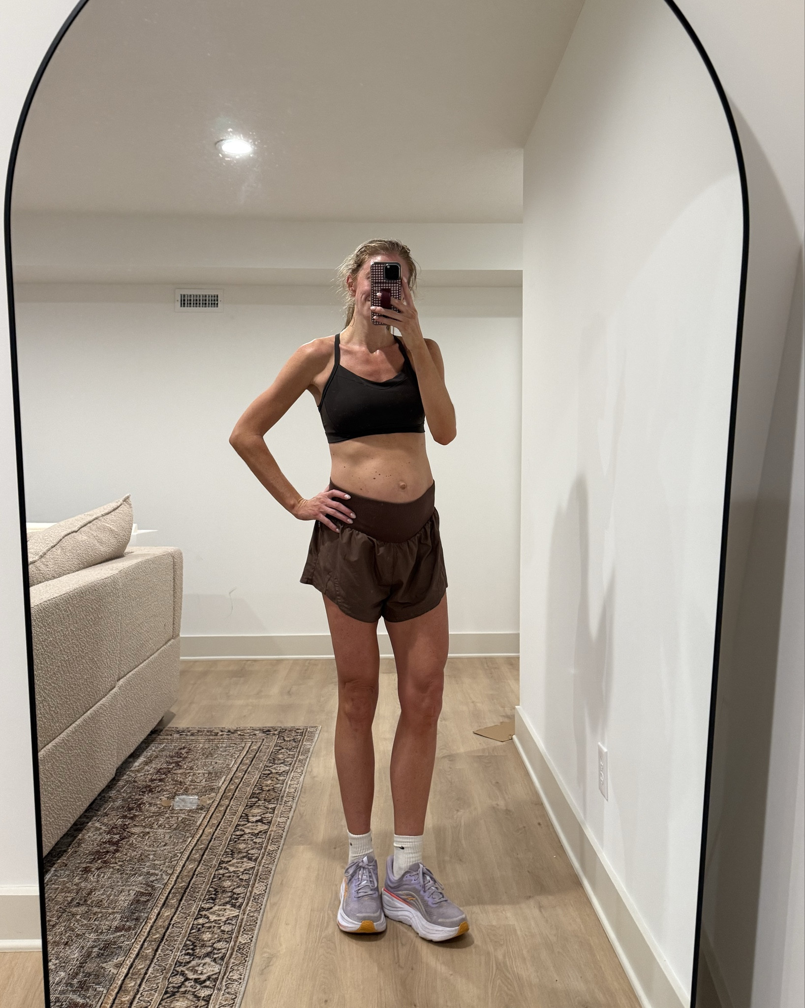 Gym outfit for pregnancy! Love that these shorts grow with my bump. I wear them mot pregnant and pregnant. No need to size up either, they have plenty of stretch. 

I wear size medium 
Sports bra comes in DD+ cups and is so nice for my pregnancy. Gives me a little extra coverage and support I need 

FP MOVEMENT, free people, bump friendly, running shorts, workout wear, activewear 

#LTKBump #LTKActive #LTKfitnessgoals
