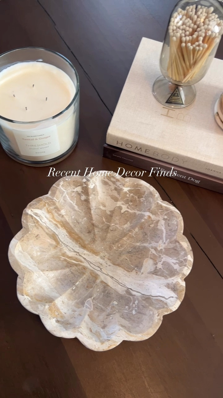 Recent Home Decor Finds 
Coffee table decor - marble bowl, coffee table books, large candle

Large floor lamp

Bar cart / bar cabinet. 

Hallway rug / entrance way rug


#LTKHome #LTKStyleTip