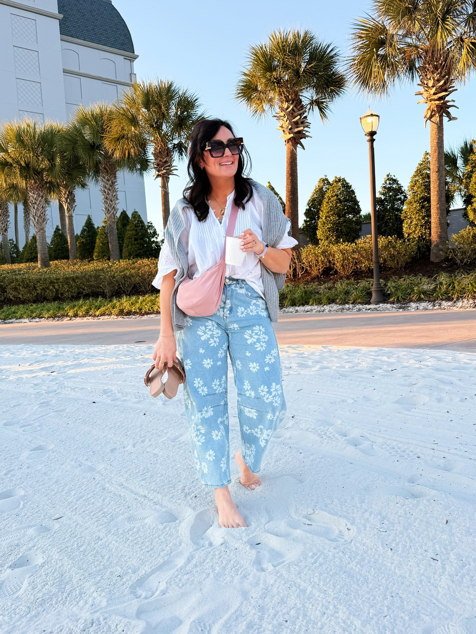 • large top but could totally do my true size medium 
• medium denim 
• sandals true to size 

#LTKPetite #LTKTravel #LTKootd