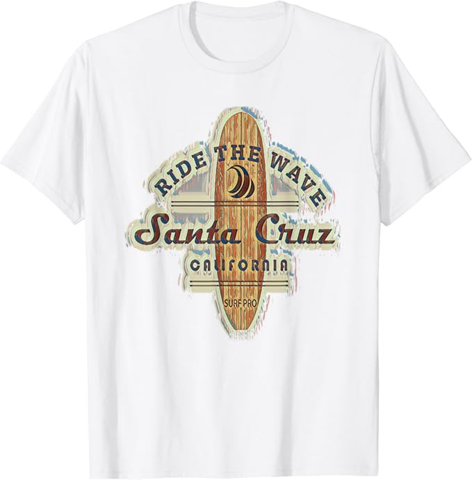 Santa Cruz, Surfer Surfboard Vintage Tshirt | Amazon (US)