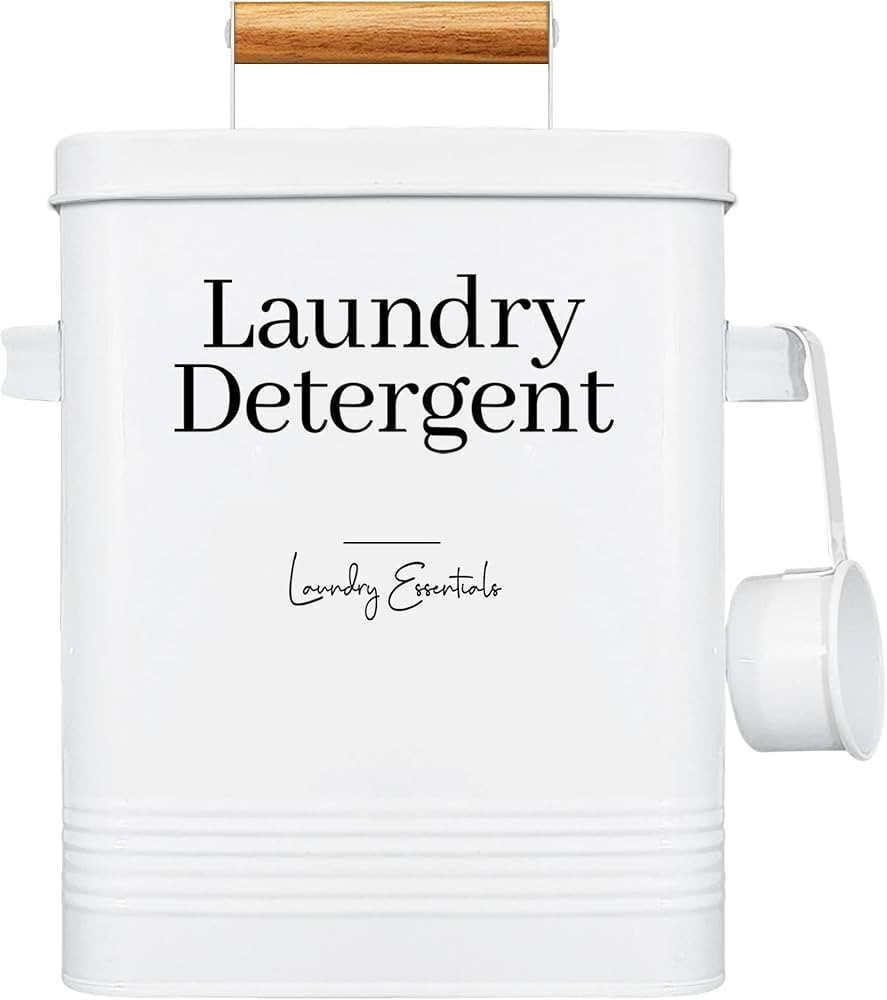 Simplation Laundry Detergent Container, Modern Farmhouse Storage Box for Laundry Room Decor and A... | Amazon (US)