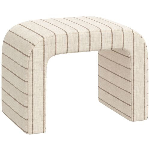 Celia Waterfall Ottoman, Pinstripe | One Kings Lane