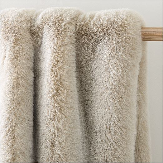 Faux Fur Chinchilla Throw | West Elm (US)