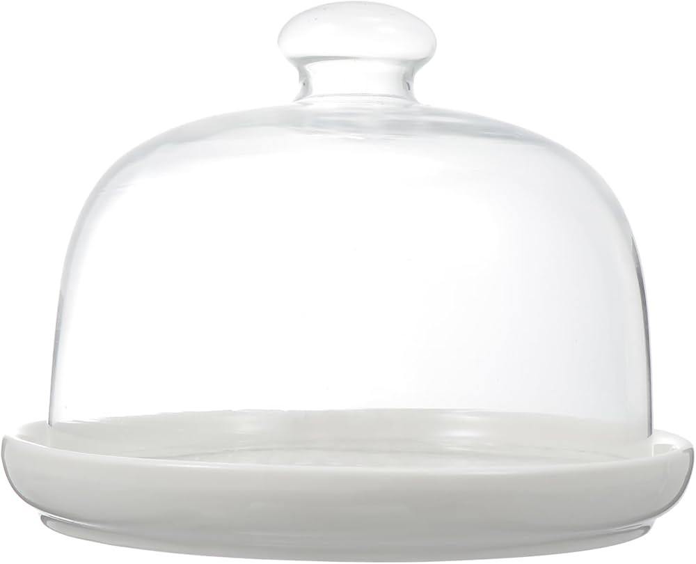DOITOOL 5.5Inch Ceramic Cake Stand with Dome Cover, Multi- Functional Serving Platter and Cake Pl... | Amazon (US)
