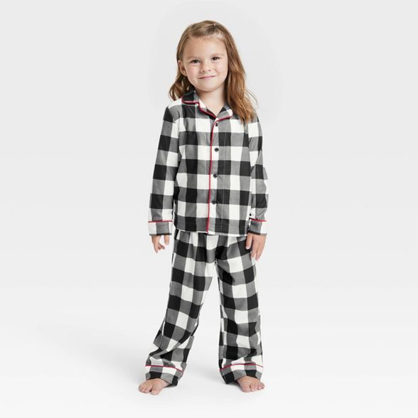 Toddler Holiday Buffalo Check Flannel Matching Family Pajama Set - Wondershop™ White | Target