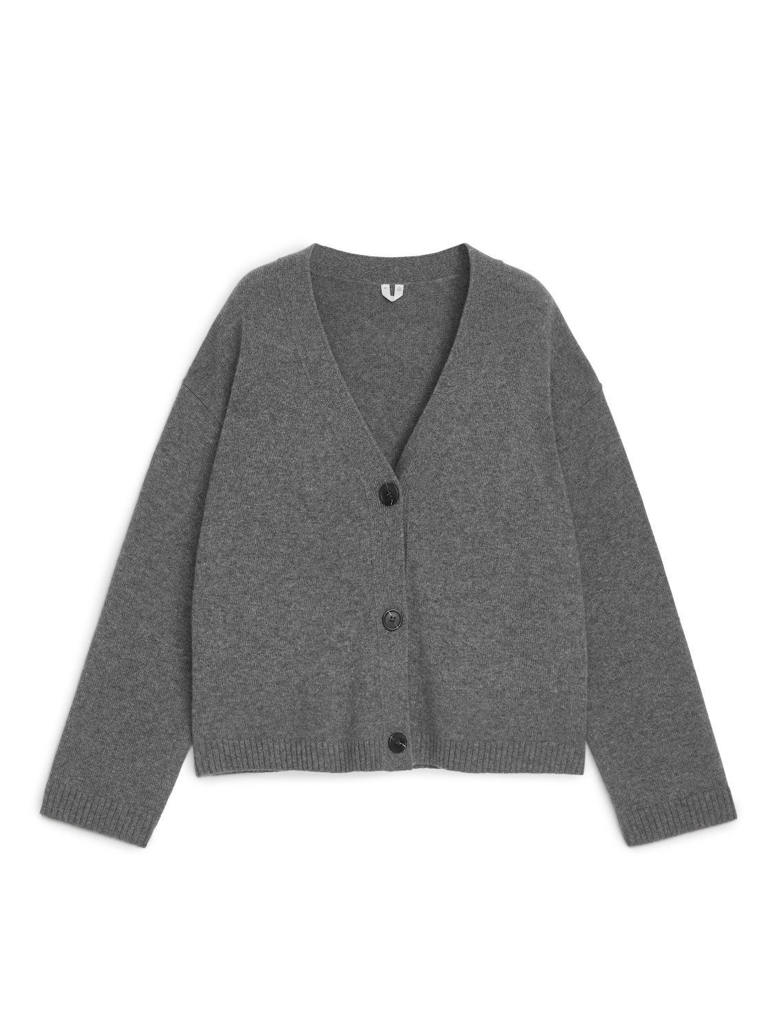 Cashmere-Wool Cardigan - Grey | ARKET (US&UK)