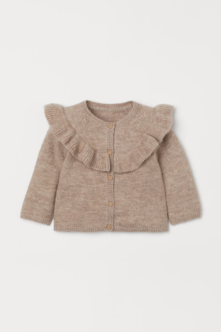 Soft, fine-knit cardigan with long raglan sleeves and buttons at front.CompositionAcrylic 67%, Po... | H&M (US + CA)