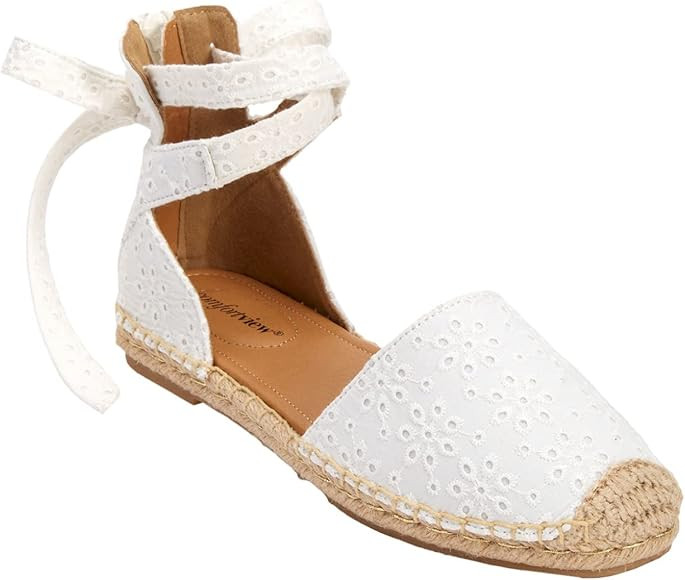 Comfortview Women's Wide Width The Shayla Flat Espadrille | Amazon (US)