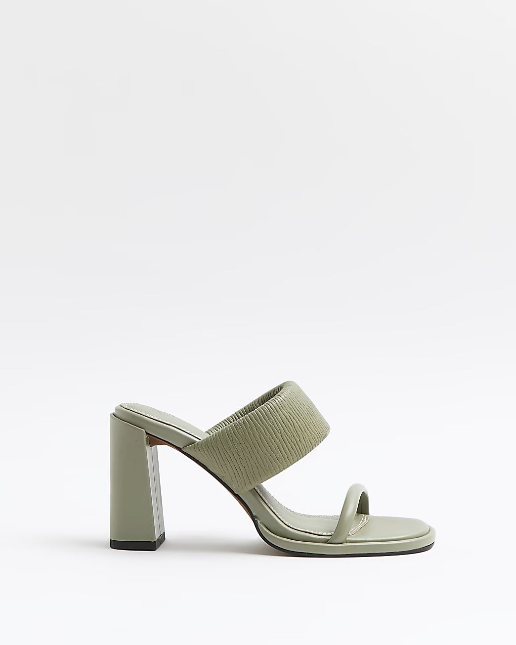 Green strappy heeled mules | River Island (UK & IE)