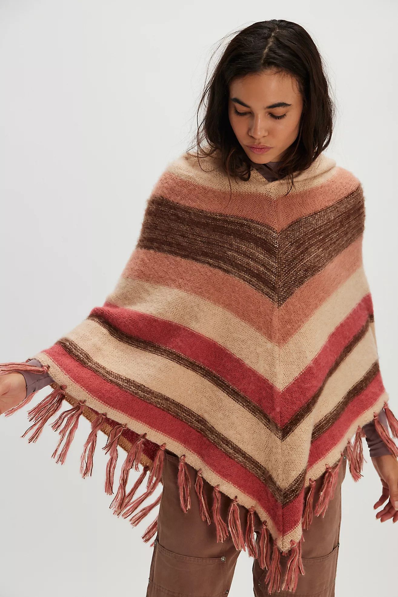 Striped Turtleneck Poncho | Free People (Global - UK&FR Excluded)