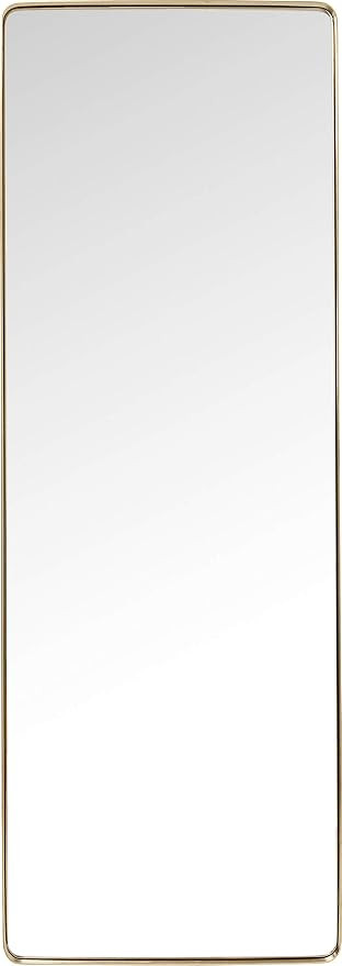Kare Design Spiegel Curve Rectangular Messing, moderner Wandspiegel, edler Badspiegel, großer re... | Amazon (DE)