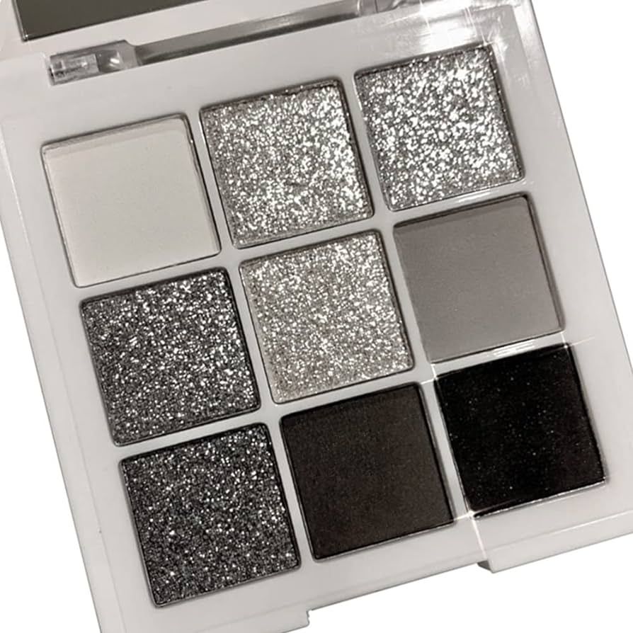 Go Ho Black Grey White Smokey Makeup Eyeshadow Palette,9 Colors Matte & Shimmer Eye Makeup Palett... | Amazon (US)