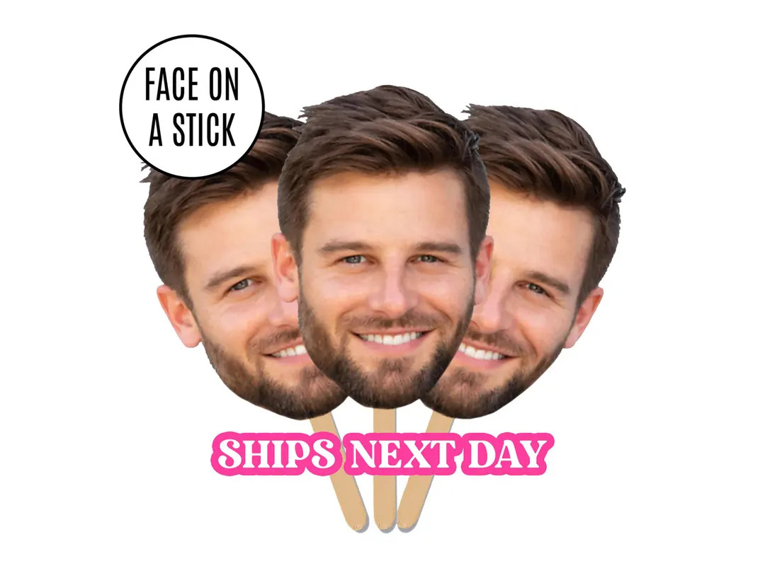 Face on A Stick Big Head Cutouts Big Head Graduation Birthday Sports Game Bride Family Gag Gift F... | Etsy (US)