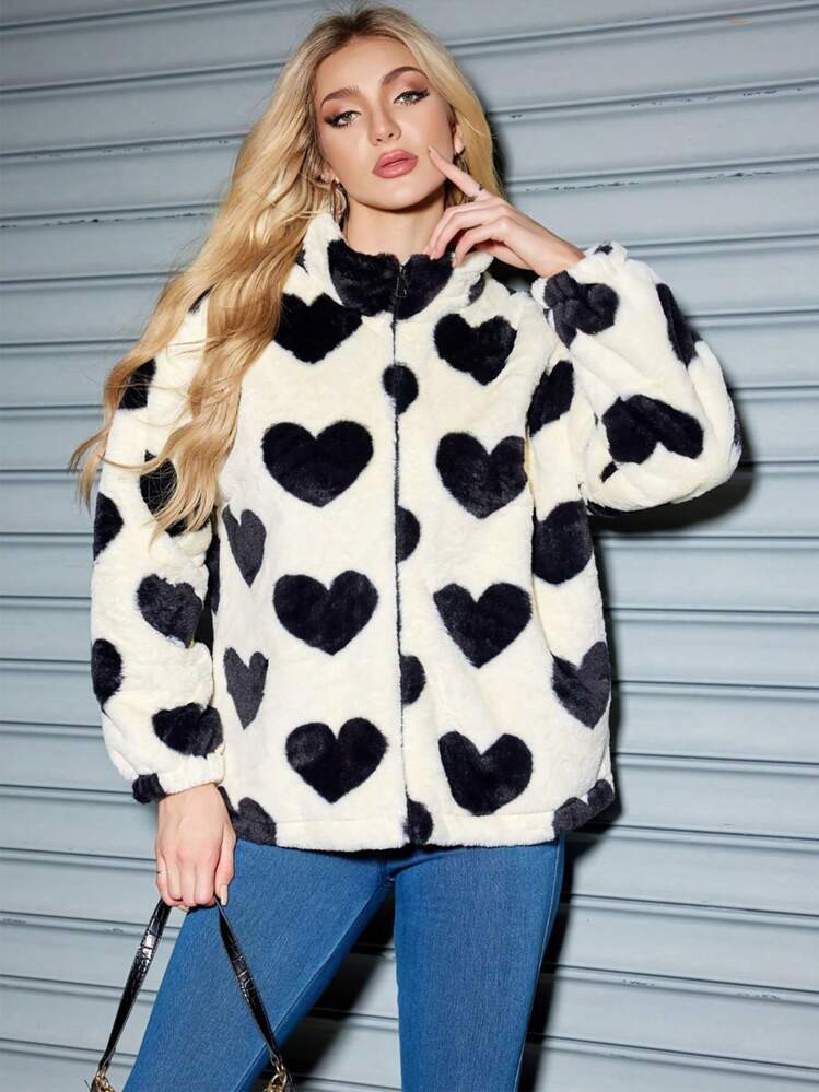 Women's Warm Winter Casual Long Sleeved Jacket | SHEIN