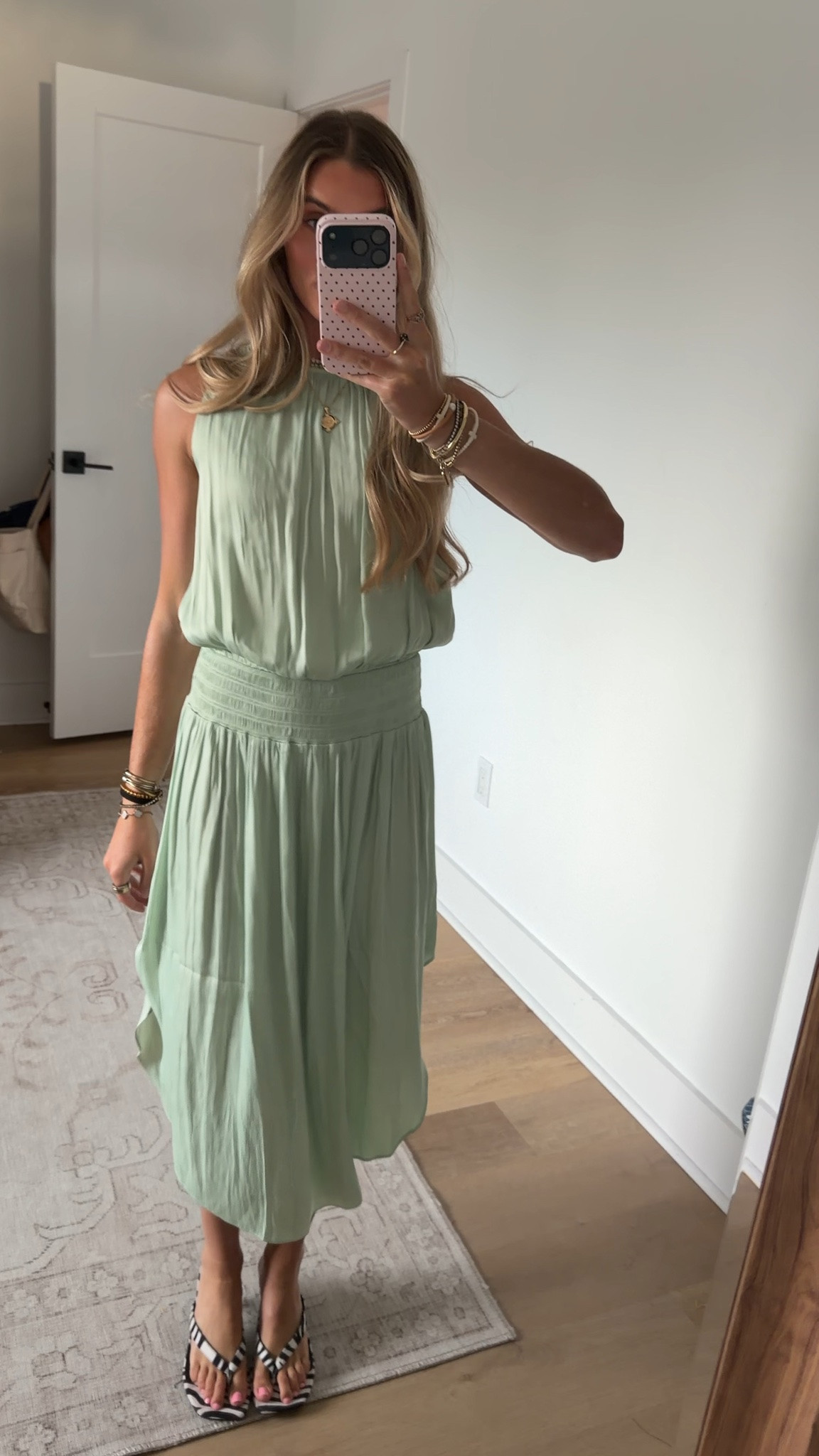 MY dress is from @thenolishop   size xs the Emila halter neck dress a beautiful pastel and I paired it with my zebra kitten heels from Walmart and my jewelry I’ve been layering this week!

#LTKootd #LTKdayinmylife #LTKSeasonal