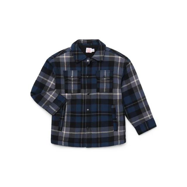 Wonder Nation Boys Shacket with Long Sleeves, Sizes 4-18 & Husky | Walmart (US)