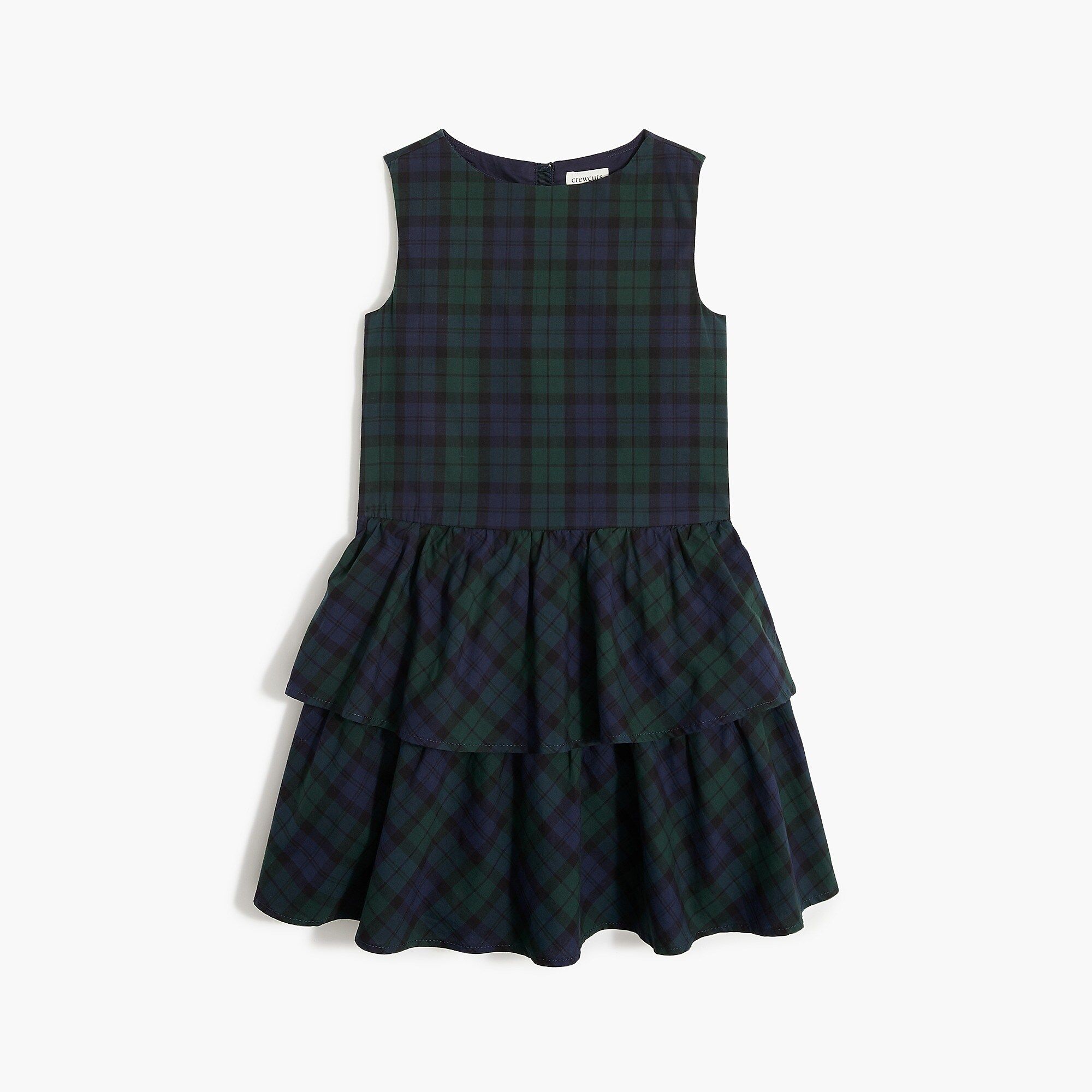 Girls' poplin Black Watch plaid dress | J.Crew Factory