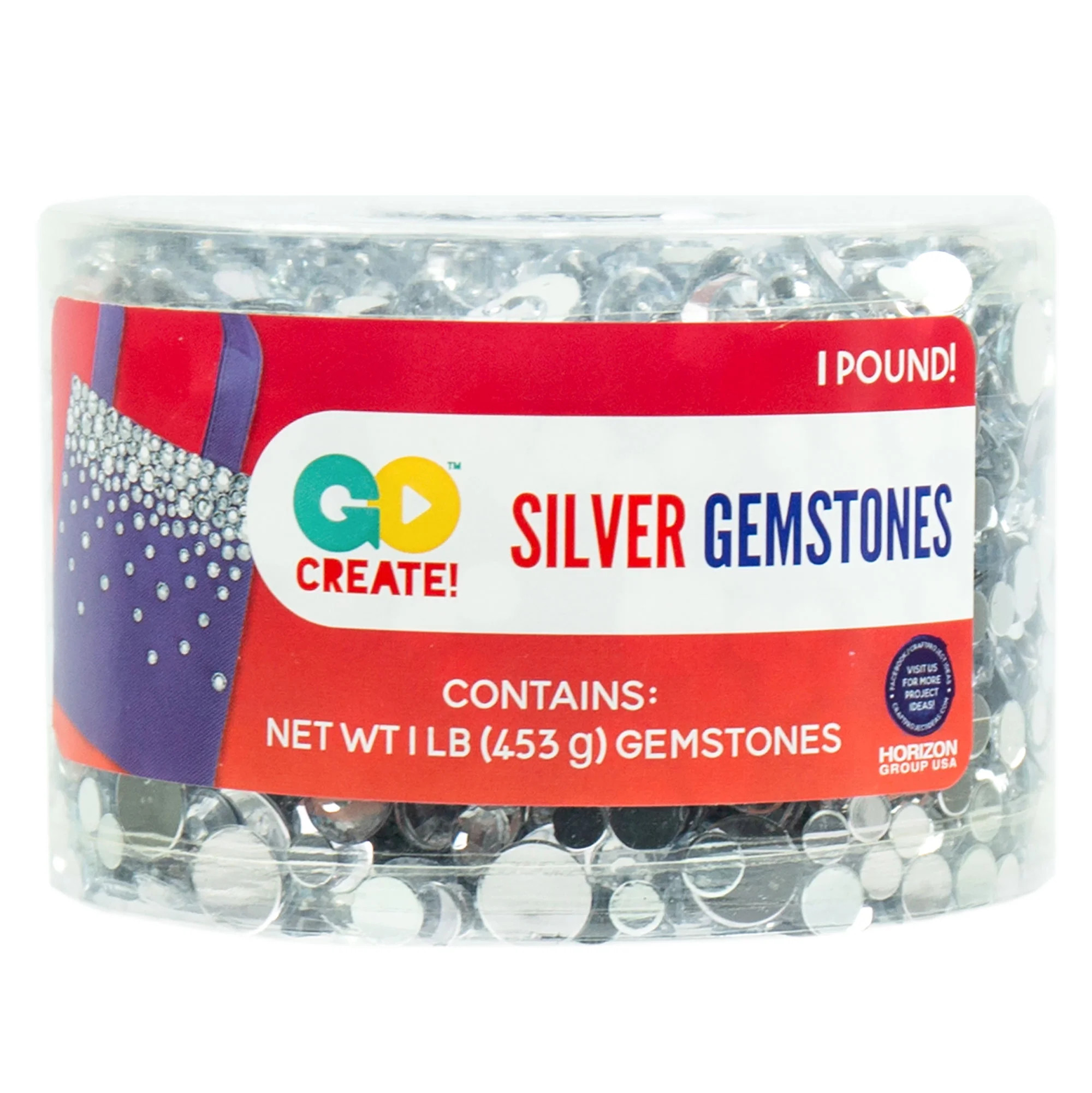 Horizon Group USA Acrylic Silver Jewels Tub, 1 lb., 1 Each - Walmart.com | Walmart (US)