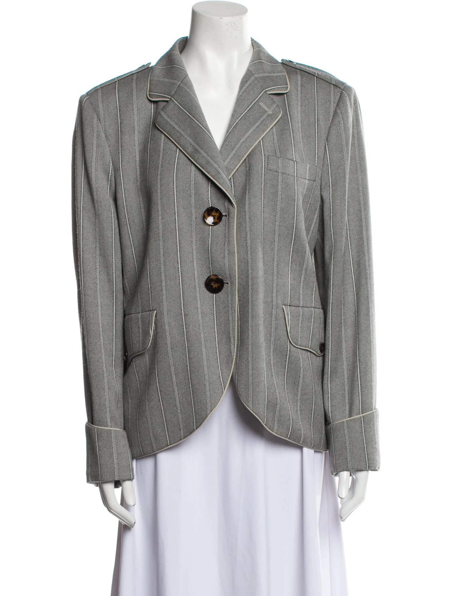 Virgin Wool Striped Blazer | The RealReal