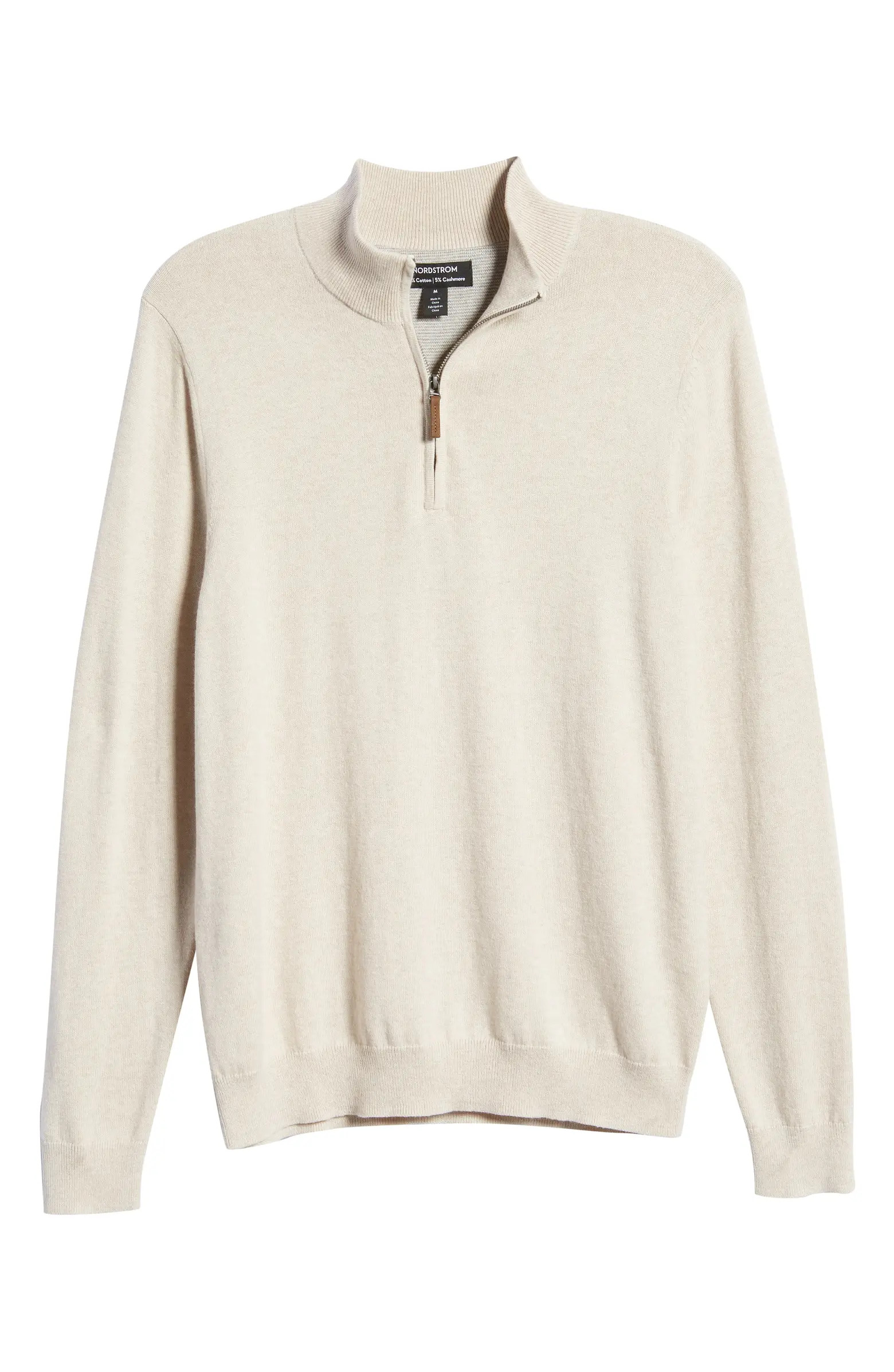 Nordstrom Half Zip Cotton & Cashmere Pullover Sweater | Nordstrom | Nordstrom
