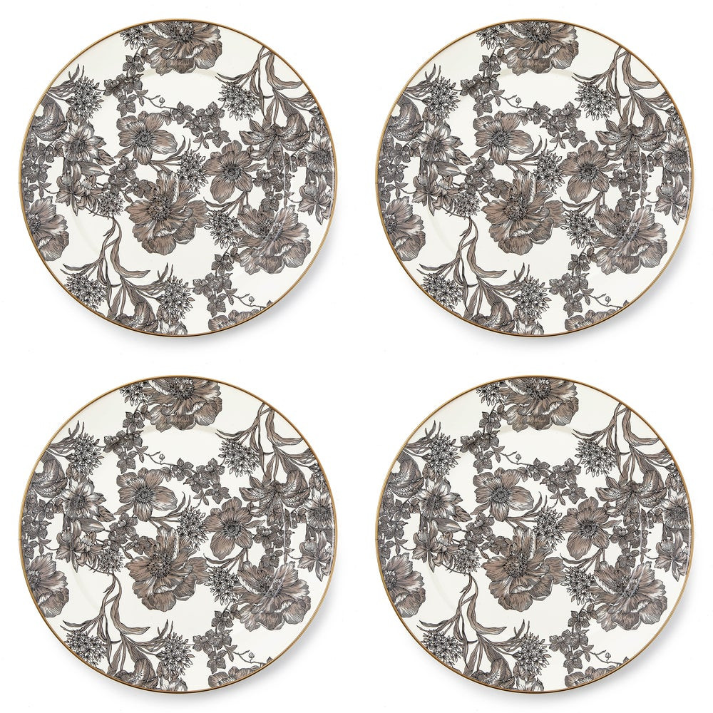 Sterling English Garden Chargers, Set of 4 | MacKenzie-Childs