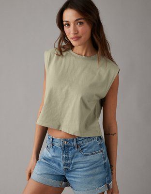 AE Cap-Sleeve Muscle Tee | American Eagle Outfitters (US & CA)