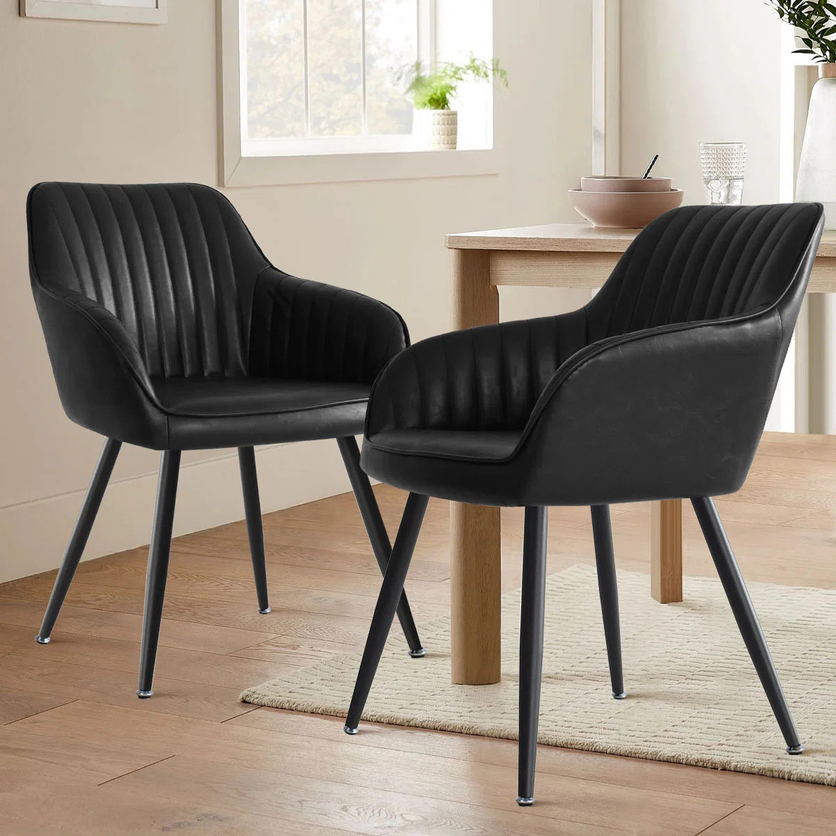 Wade Logan® 2 Pieces Bhagirath Dining Chairs With Arm & Reviews | Wayfair | Wayfair North America