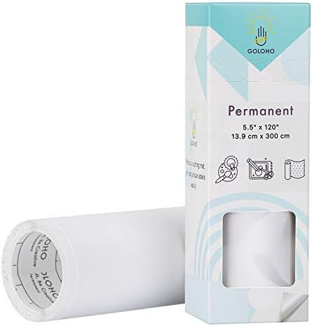Permanent Smart Vinyl, 5.5”x 120” Bulk Roll for Cricut Joy Vinyl, Adhesive Decal Sheets, White | Amazon (US)