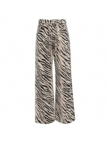 Y2K Striped Zebra Print Loose Wide Leg Jeans Unisex Vintage Washed High Waisted Baggy Denim Pants Street Style (US, Alpha, XX-Large, Regular, Regular, Zebra Stripe) | Amazon (US)