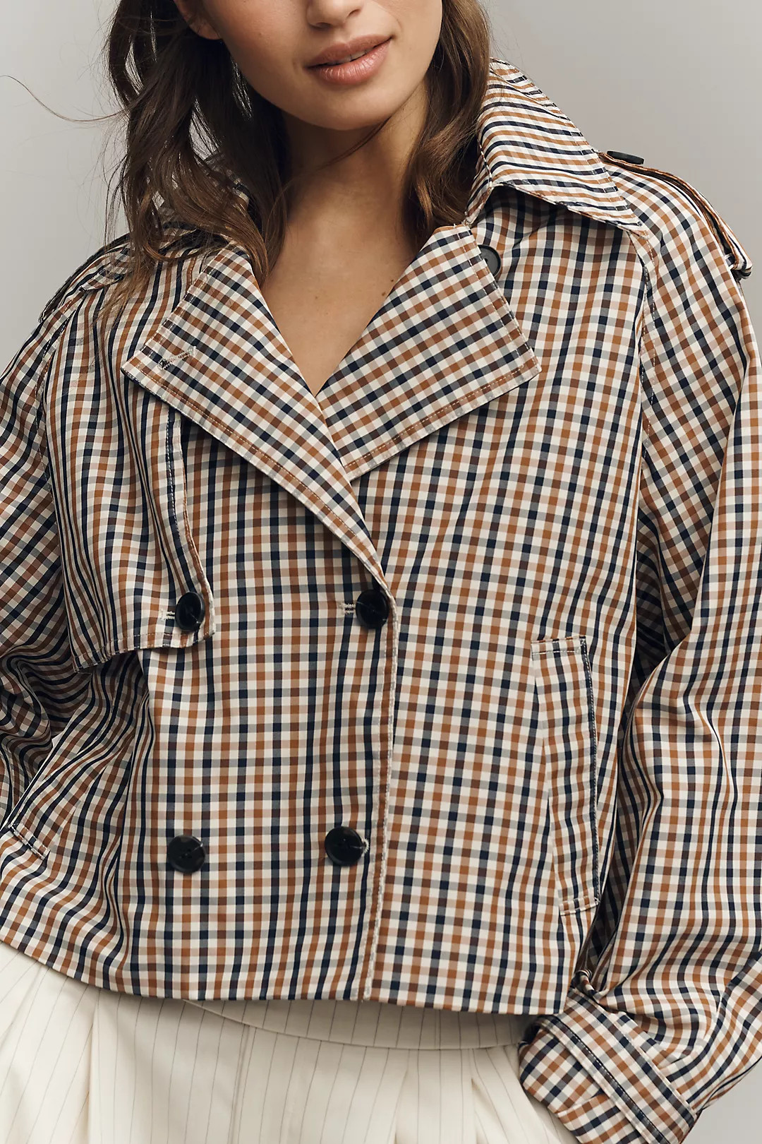 Maeve Crop Trench Coat | Anthropologie (US)