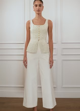 Rosita Tweed Top Gold Fleck | CAMI NYC