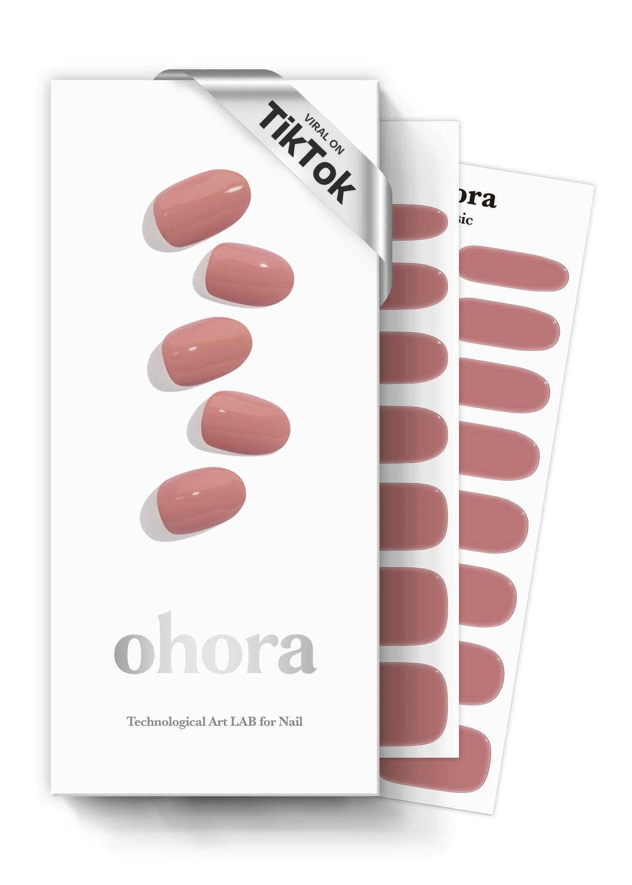 ohora Semi Cured Gel Nail Strips (N Ash Pink) - Pink, Solid, Works with Any UV/LED Lamps, Salon-Q... | Amazon (US)