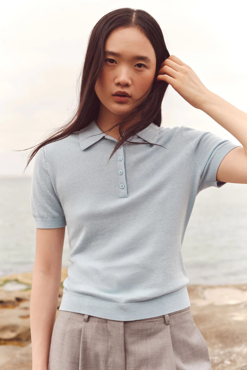 Sloane Cotton Cashmere Polo | Assembly Label (AU)