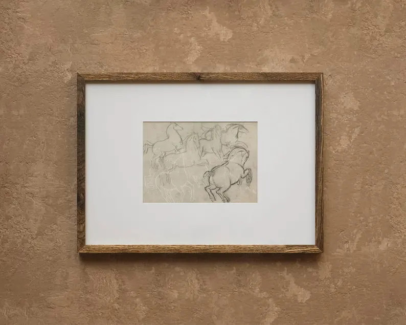 Vintage Horse Print / Rustic Farmhouse Sketch Art / Neutral Drawing Wall Art PRINTABLE Digital | ... | Etsy (US)