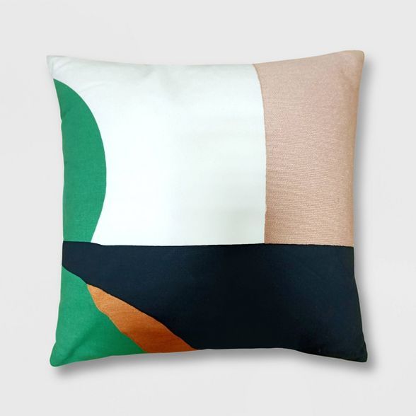 Abstract Geometric Cotton Square Throw Pillow - Room Essentials™ | Target