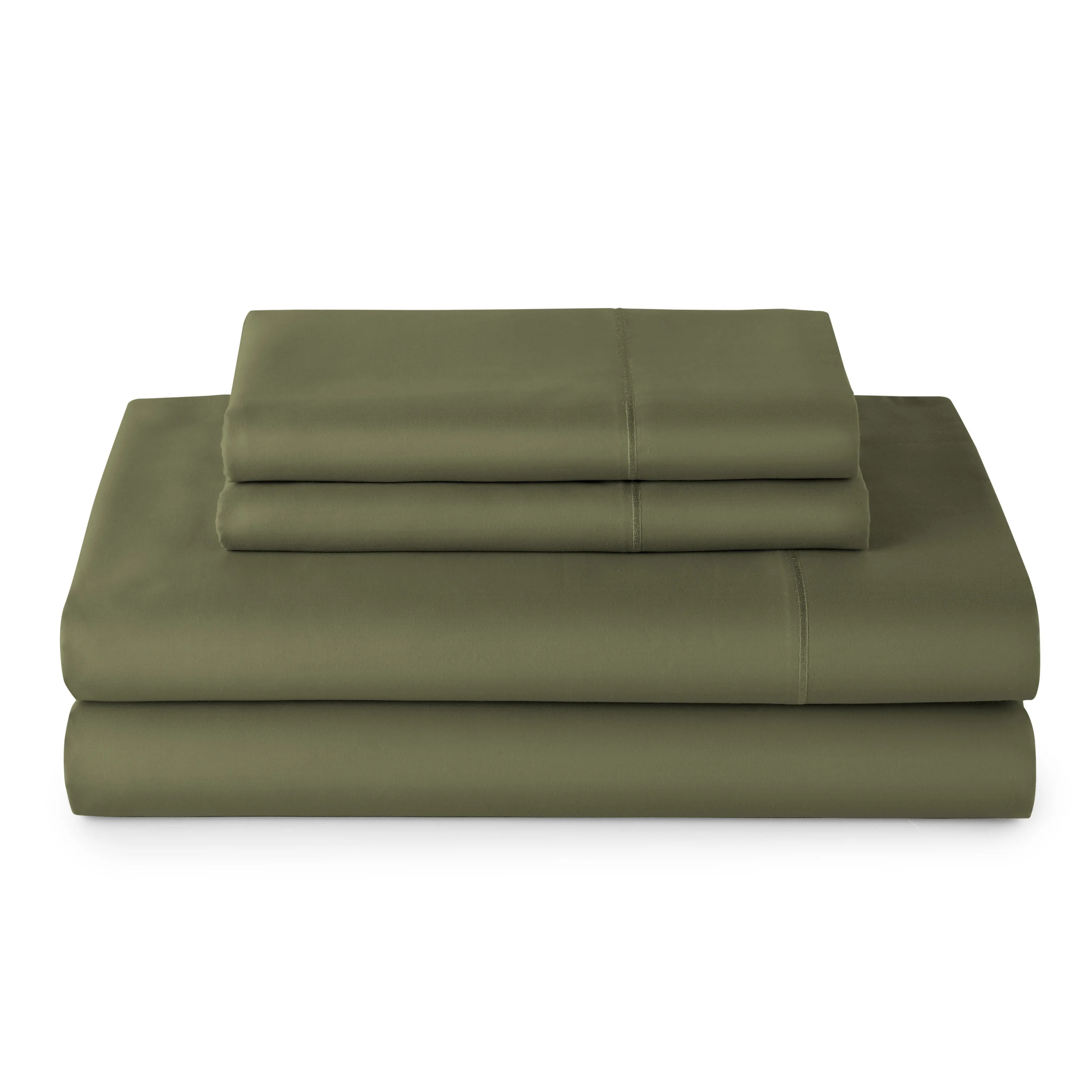 Better Homes & Gardens 4-Piece 100% Cotton 400 Thread Count Dark Cilantro Performance Sheet Set, ... | Walmart (US)