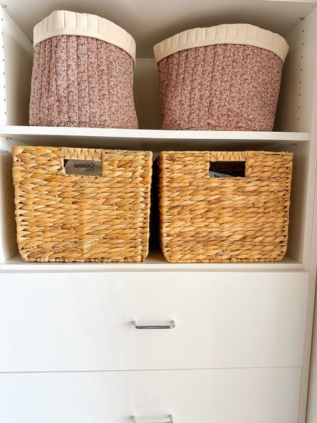 Nursery Storage / Baby Girl Closet / Nursery Organization / Cute baskets for storage

#LTKhome #LTKbaby