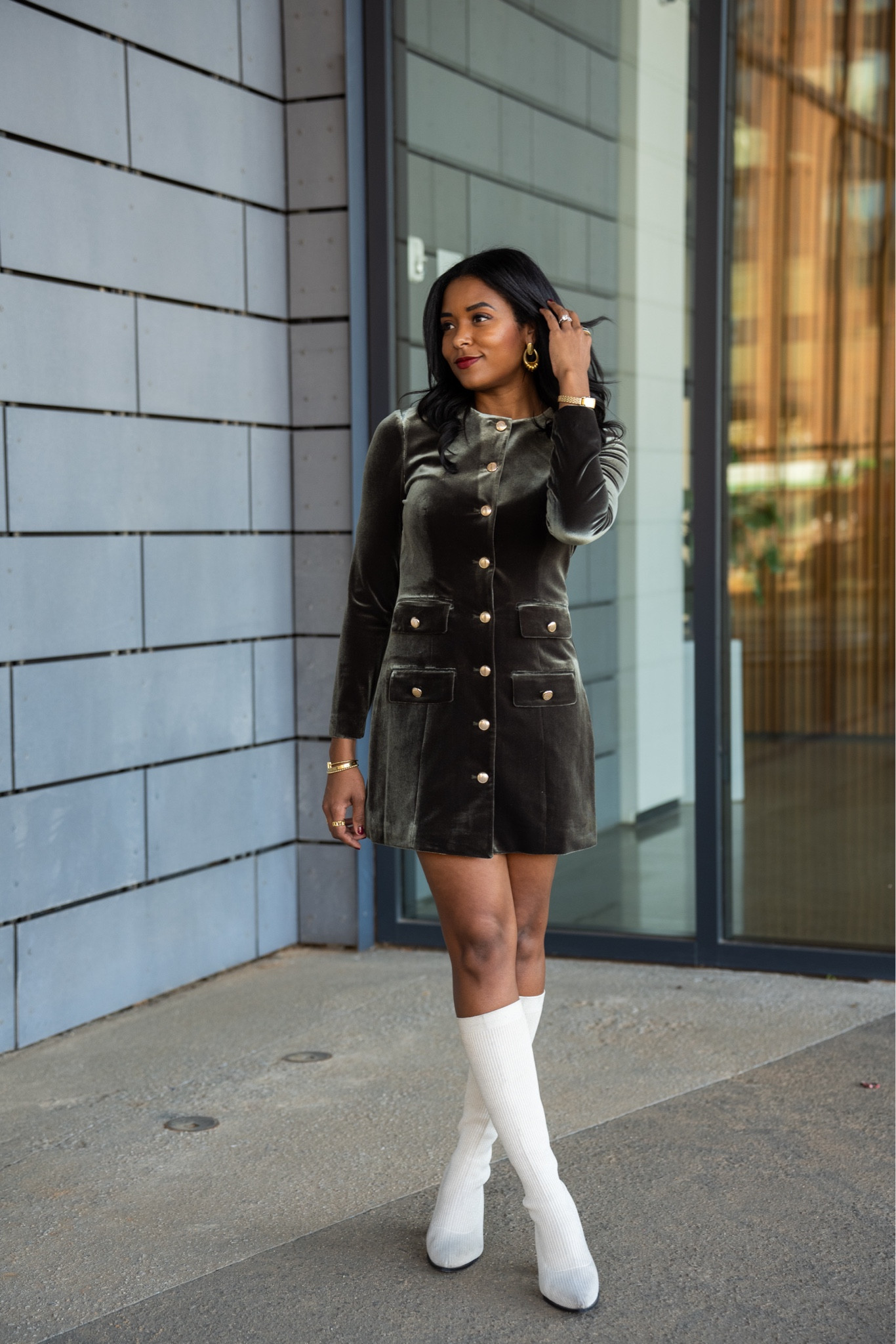 Dillards, Gianni Bini, Coach, velvet mini dress, long sleeve dress, olive dress, fall outfit inspo, holiday looks

#LTKParties #LTKSeasonal #LTKStyleTip