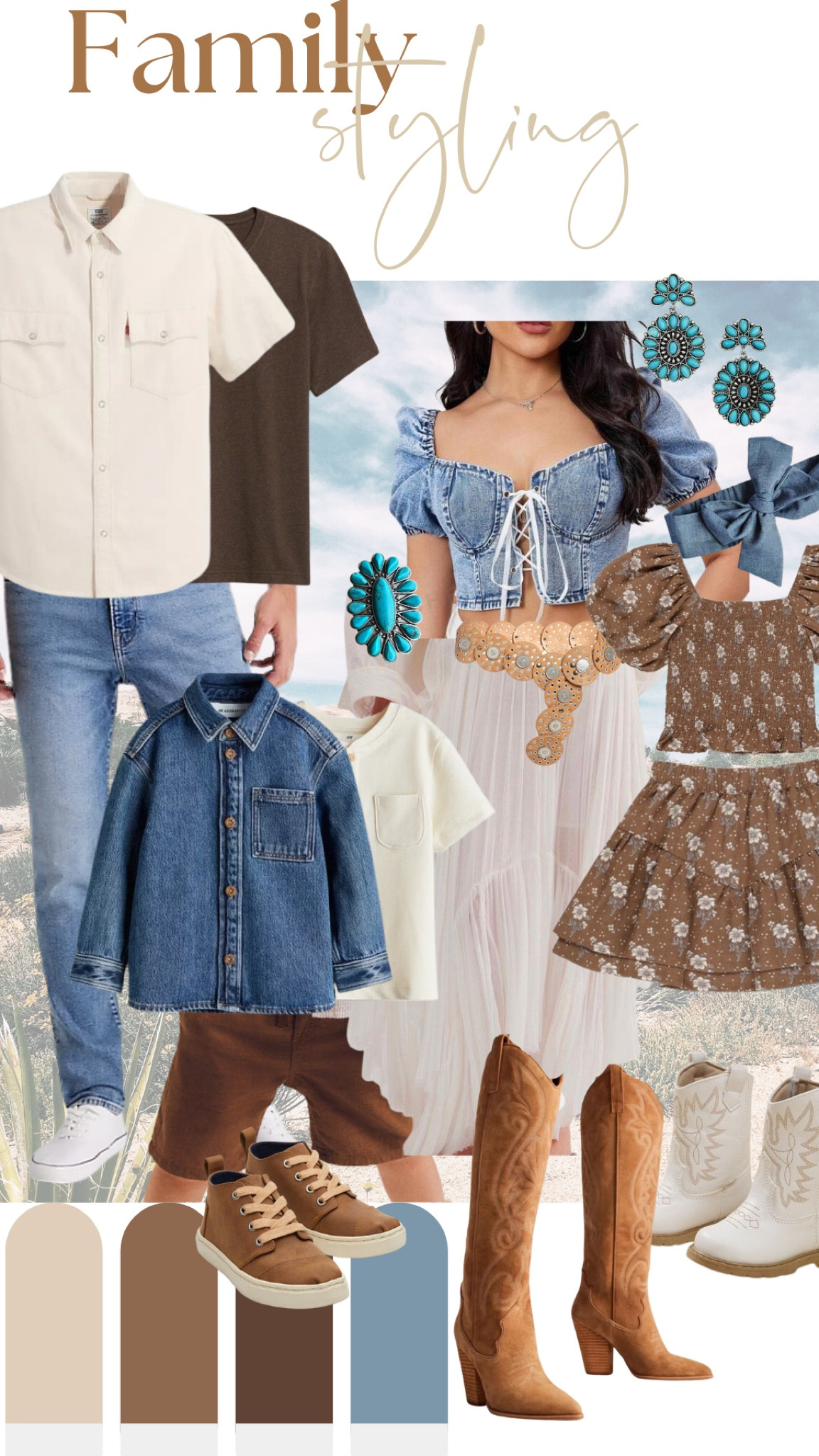 Gorgeous boho western inspired family session 