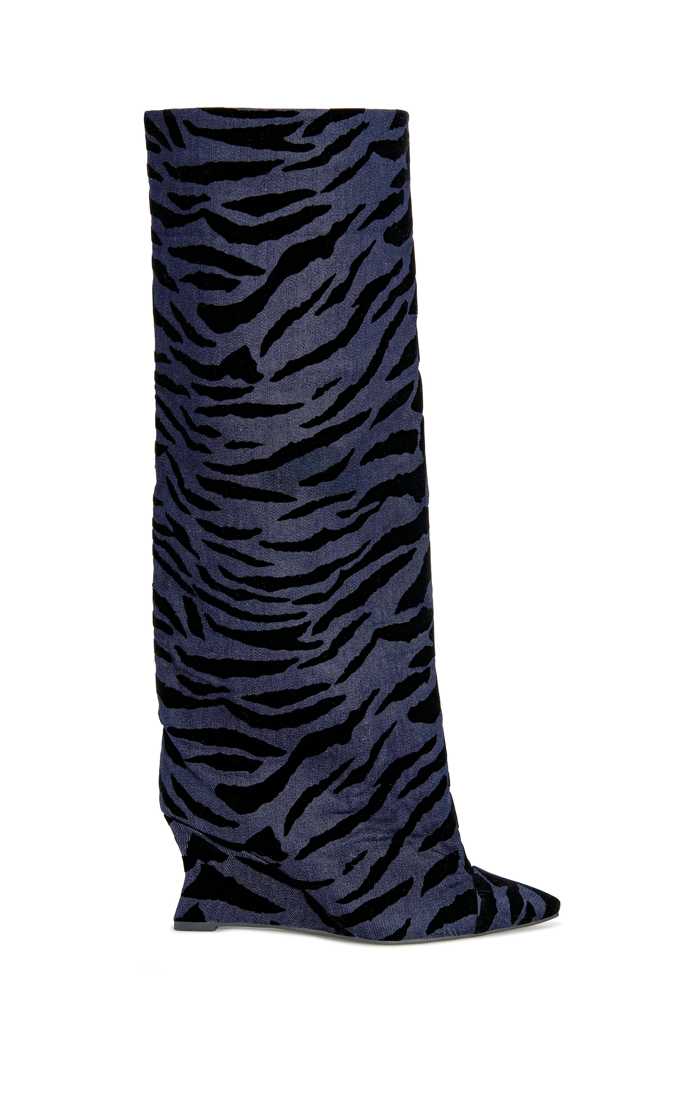 KENYA-DENIMTIGER WEDGE BOOT | Azalea Wang