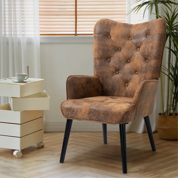 Hannus Upholstered Wingback Chair | Wayfair North America