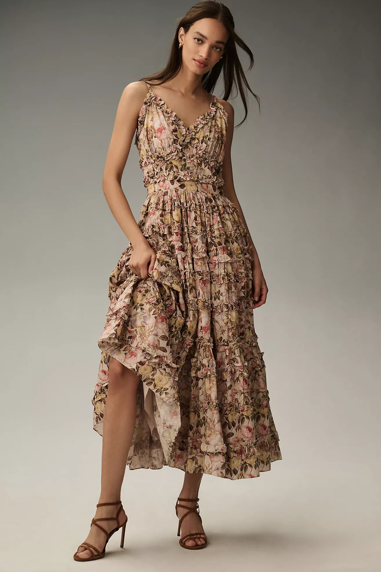 Mac Duggal Sleeveless A-Line Midi Dress | Anthropologie (US)