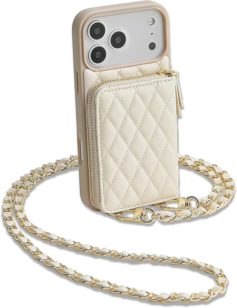 LAMEEKU for iPhone 17 Pro Max Case Wallet with Wrist Strap, RFID Blocking Crossbody Phone Cover f... | Amazon (US)