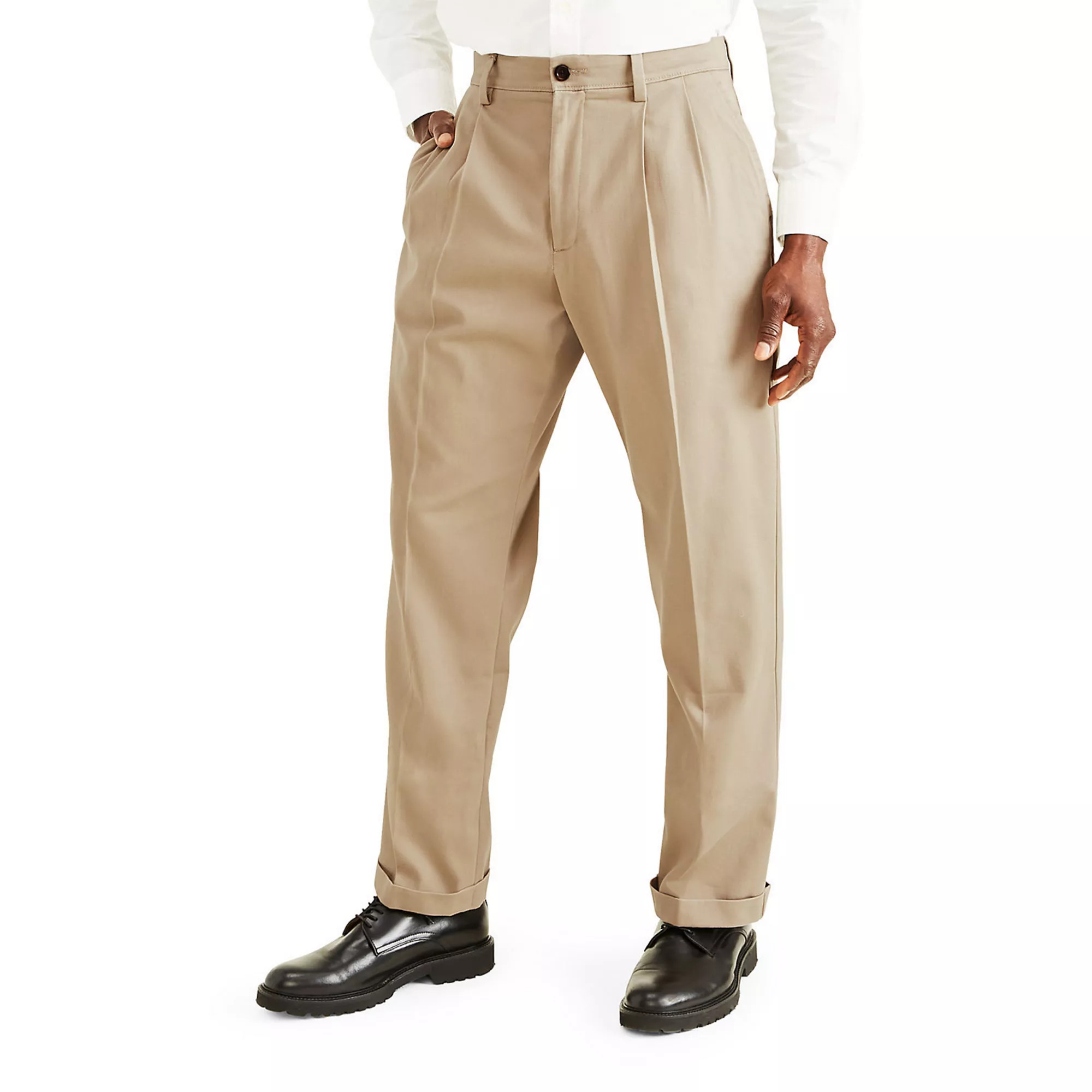 Men's Dockers® Stretch Easy Khaki Relaxed-Fit Pleated Pants | Kohl's