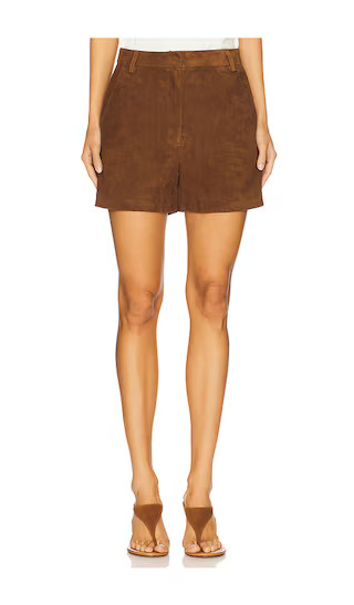 Leather Suede Short in Suede Honey Brown | Revolve Clothing (Global)