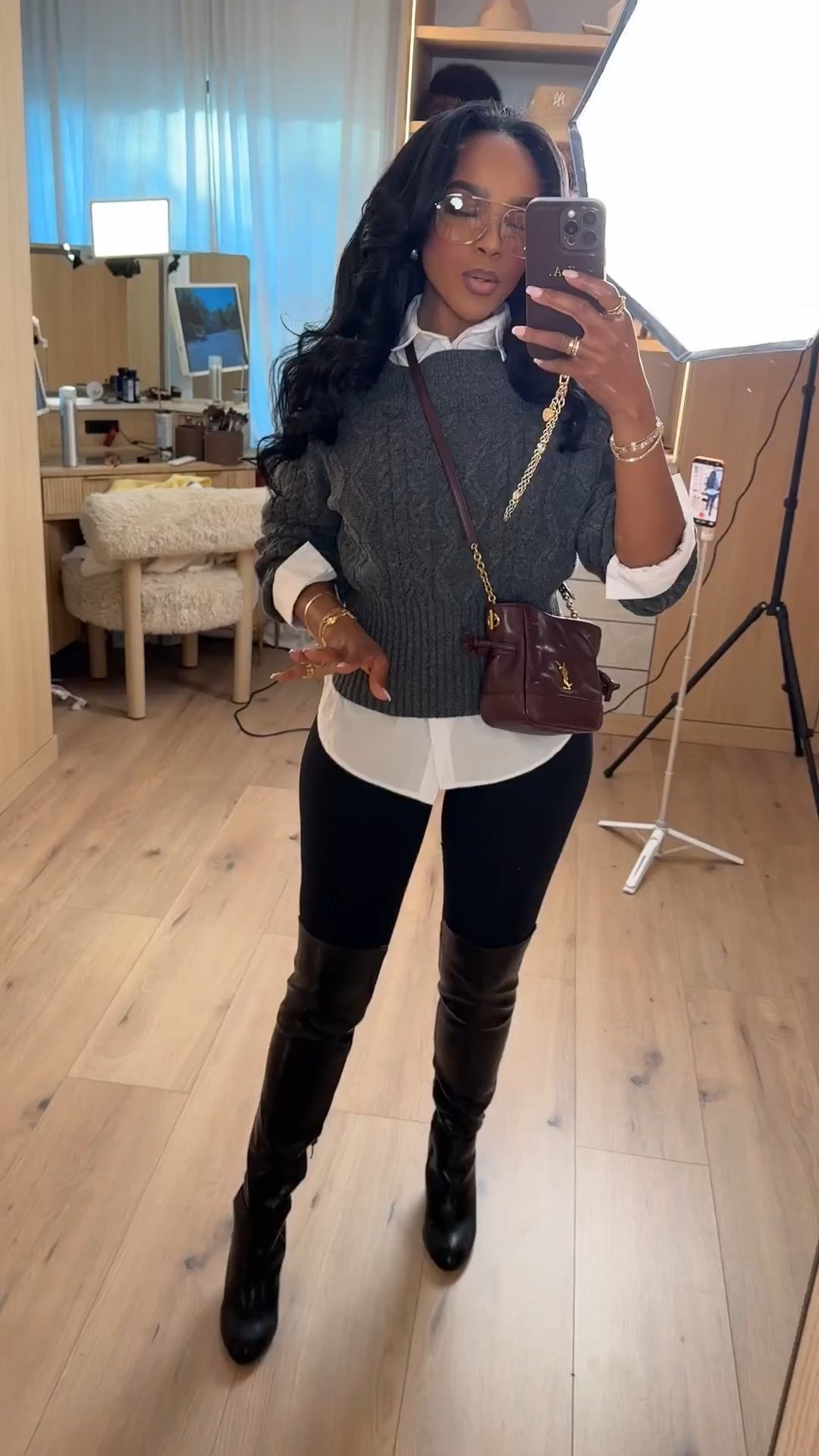 ✨ Elevated Everyday Layers

This polished fall uniform is built for real life. The sweater-over-button-down combo looks instantly intentional while staying comfortable and easy to move in. Each piece mixes seamlessly with other staples in your closet, making this a smart long-term buy where the cost per wear keeps dropping.

Perfect for:
• Workdays
• School drop-offs
• Coffee meetings

📏 Sizing:
Sweater: Small
Button-down: Small
Leggings: Small
Boots: True to size
Bag: One size

Measurements:
5’4” · 138 lbs · 34D · 27” waist · 40” hips

Save this post for later.

Layered fall outfits, sweater over button-down styling, elevated everyday fashion, neutral capsule wardrobe ideas, chic casual looks for busy days.

Follow me on Instagram and YouTube @kirasfashionfinds

#LTKPetite #LTKootd