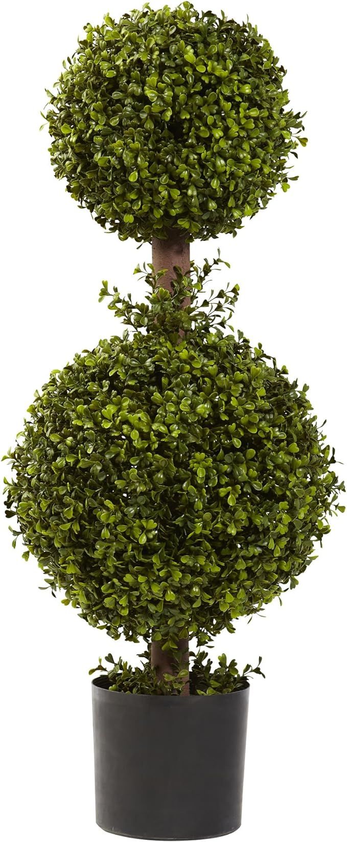 Nearly Natural 5920 Double Boxwood Topiary, 35-Inch, Green,12" x 12" x 35" | Amazon (US)
