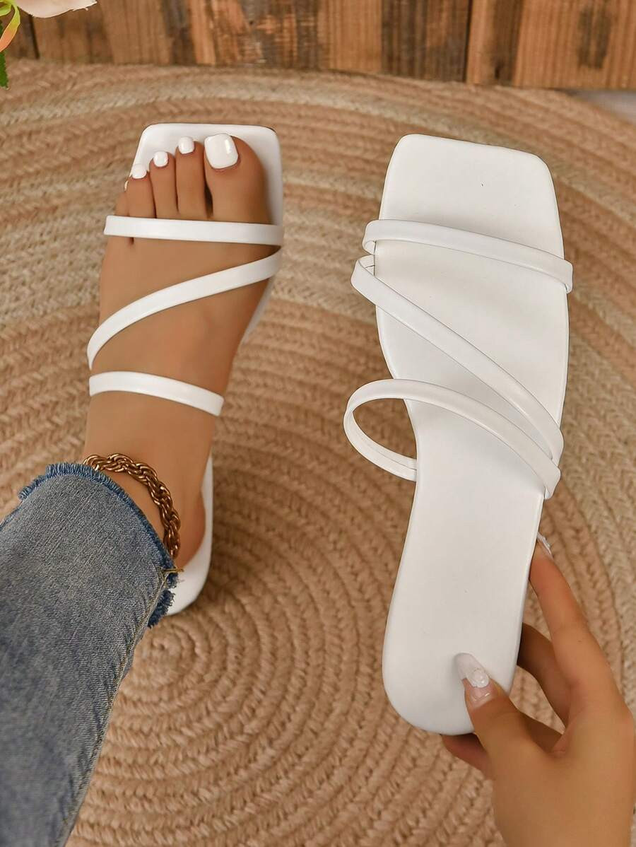 Women Minimalist Slide Sandals, Fashion Sandals | SHEIN